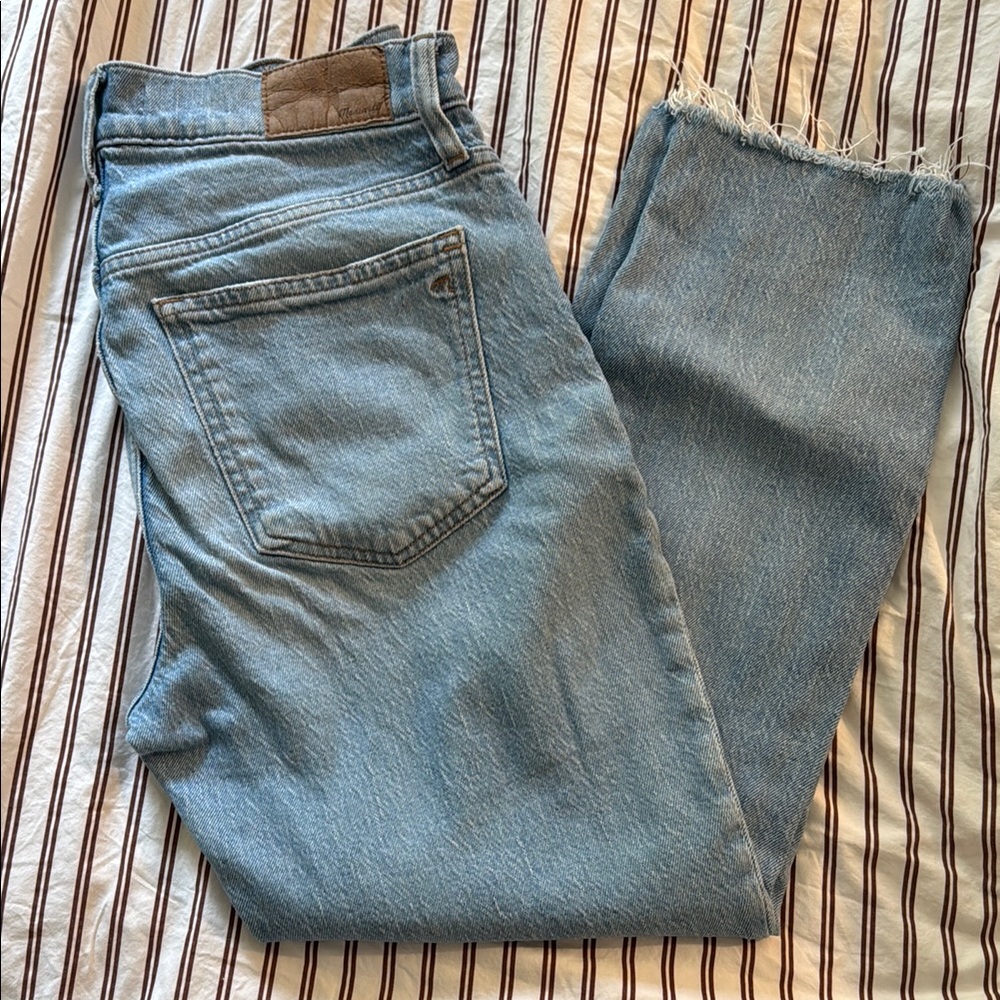 Madewell Blue Ankle Cropped Jeans with Vintage Look